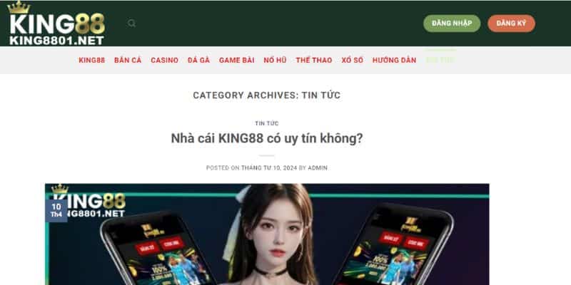 Đánh giá KING88 thông qua thiết kế giao diện